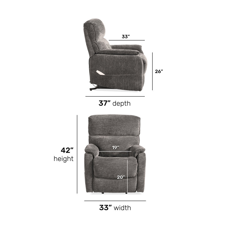 Fauteuil inclinable Coosada, Mélange de polyester gris