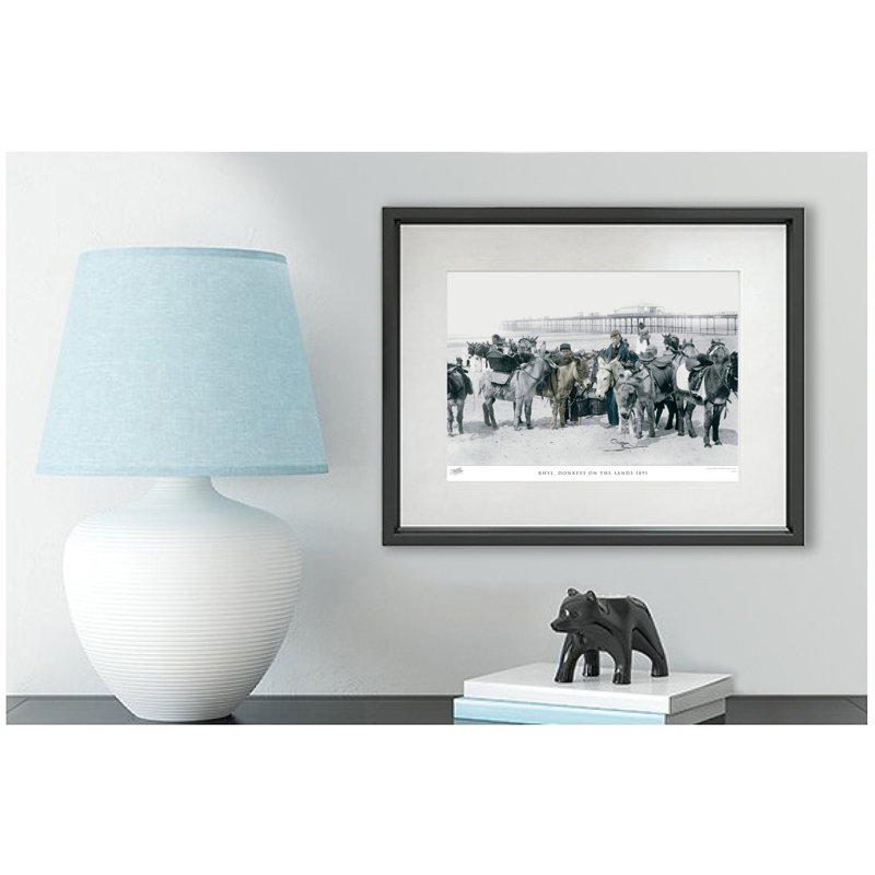 Rhyl, Donkeys On The Sands 1891 by Francis Frith - Single Picture Frame Print, 45cm H x 60cm W x 2.3cm D