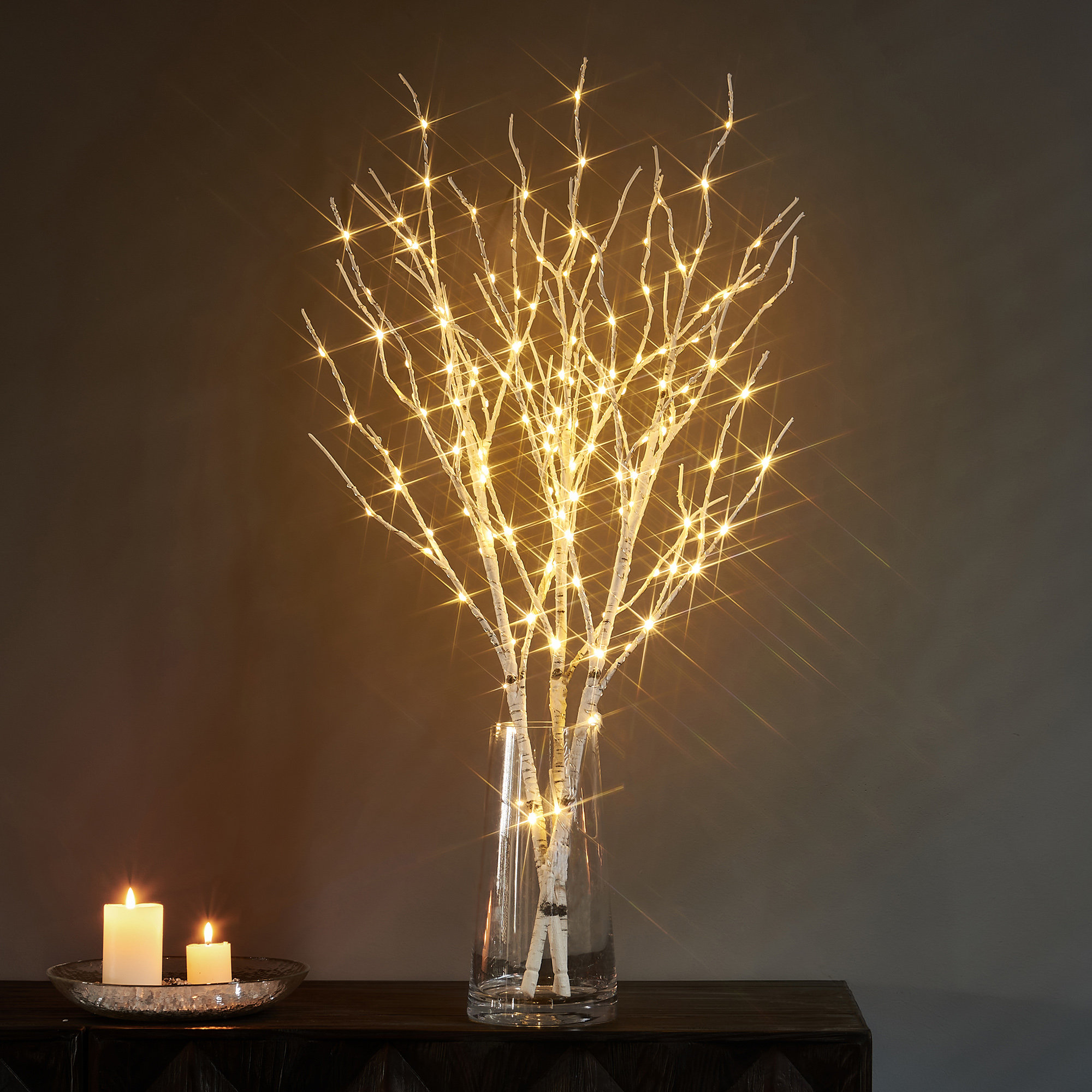 The Holiday Aisle® 32'' Lighted Trees & Branches | Wayfair