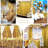 2pcs 24W*96H Inch Screen Curtain Starry Sky Sequins Wear Rod Curtain, Used For Wedding Background Wall Stage Mending Gauze Curtain Wedding Decoration Scene Layout Large Size 125*243cm Red/Gold-585094416-585094422