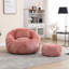 Fauteuil d'appoint en tonneau de compression et repose-pieds de 41,3 po Watban-1561056436