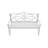Outdoor Garden Patio Bench,Iron Metal Steel Frame Park Bench With Backrest And Armrest, Slatted Seat For Park, Yard & Porch, Balcony, Accommodates 2-3 People,White
