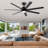 56" Outdoor Ceiling Fan with Waterproof, 7 Blades, Quiet DC Motor, Dimmable 3 Color LED Light, Remote Control, and Multiple Downrods for Patio & Indoor Use-1838362106-1827491610