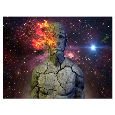 " Broken Human Body With Fire "