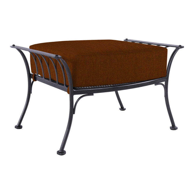 Monterra Outdoor Ottoman, Graphite, Flagship Stone Sunbrella®