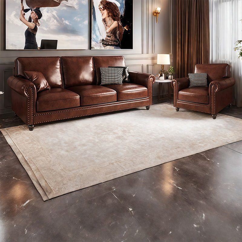 American retro simple straight row sofa