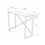Modern Archie Console Table 110cm with Black Metal Legs - Sandstone or Dark Oak-1491643575