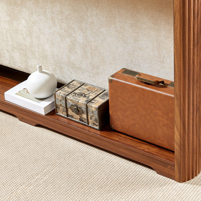 Walnut 70.1" Table With Storage Function, Modern Style For Hallway, Bedroom, Kitchen - Wear , Easy To Assemble Quick, Walnut