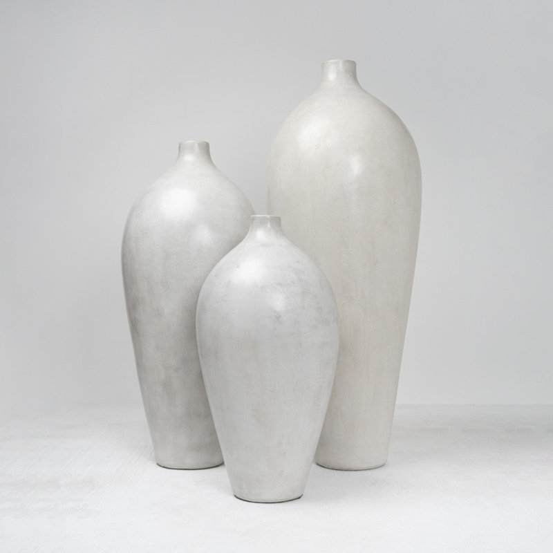 Lily's Living Light Gray Cement Decorative Bottle, 24" H x 11" W x 11" D