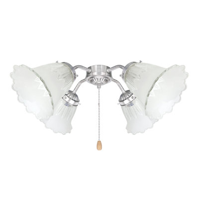5'' H Glass Bell Ceiling Fan Fitter Shade