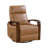 Luxurious Swivel Glider Reclining Chair Upholstery Comfortable Brown Finish Wooden Arms Modern Living Room Furniture 1Pc-1874388613