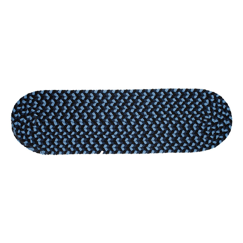 Tapis d'escalier intérieur / extérieur bleu Mako, Bleu