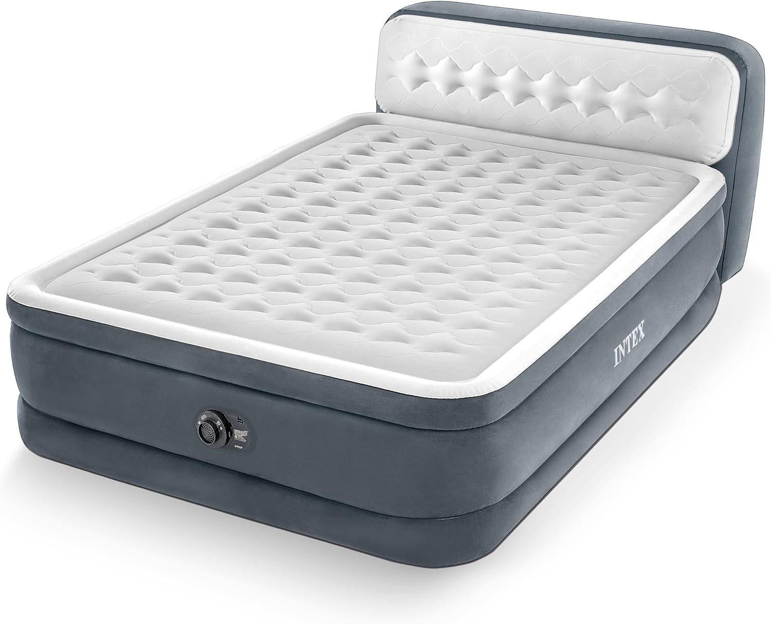 Intex Dura-Beam Deluxe Ultra Plush Headboard Queen Mattress with Built-In Pump & Reviews | Wayfair