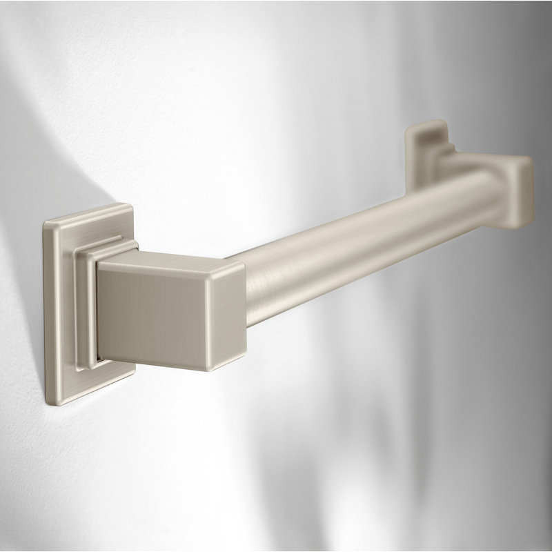 90 Degree 42" Designer Grab Bar, Brushed Nickel, 38.96" W