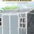 8x6 Ft Waterproof Resin Outdoor Shed - With Floor, 2 Windows, Lockable Door For Garden, Backyard, Patio Gray 6x8 Gray, With Windows & Patio, Garden-117455831