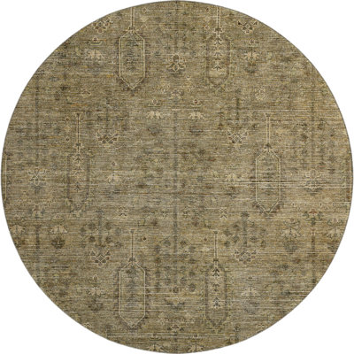 Premium Machine Washable Prisco Brown Rug