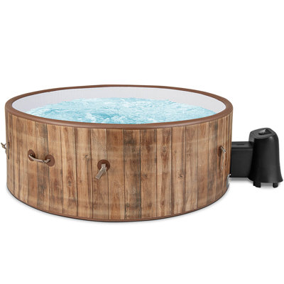 Costway 72" Inflatable Hot Tub Spa With 120 Air Jets Electric Heater Pump Manual Air Pump