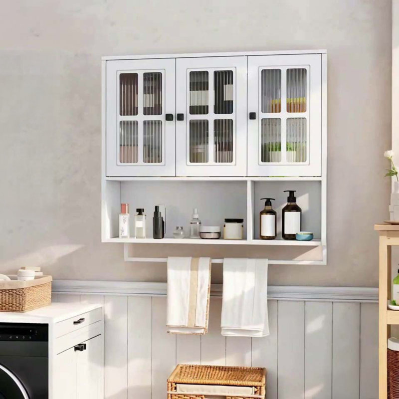Armoire murale de salle de bain, Blanc