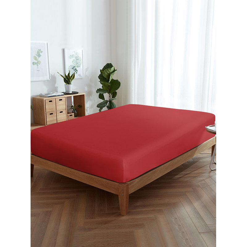 Microfiber Fitted Sheet, Wine Red, Full