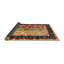 Tapis contemporain orange / vert / jaune-1714753619