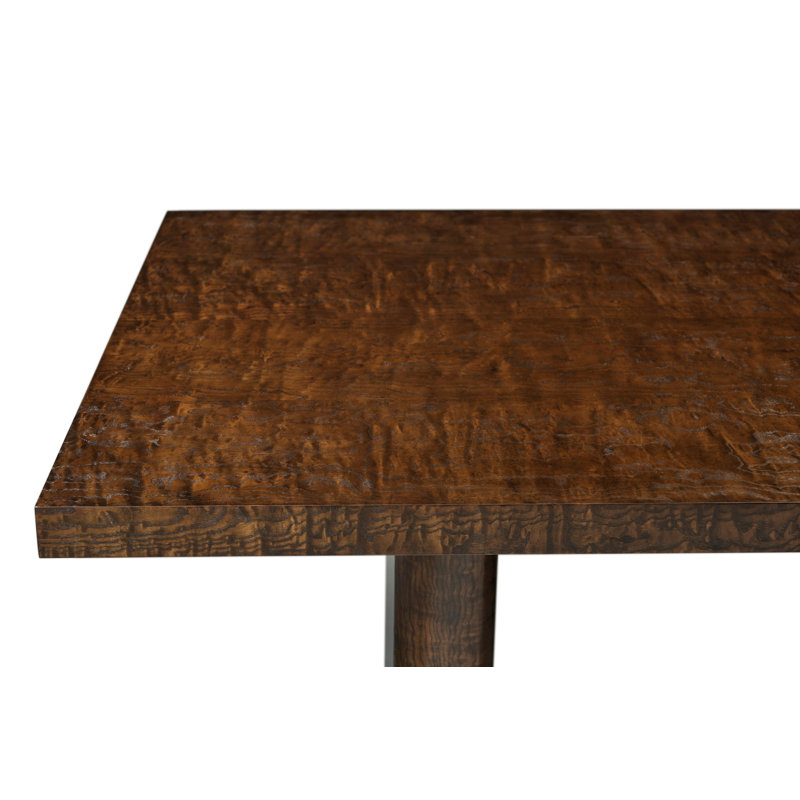 Kesden Extendable Ash Solid Wood Dining Table, Pyramid Brown