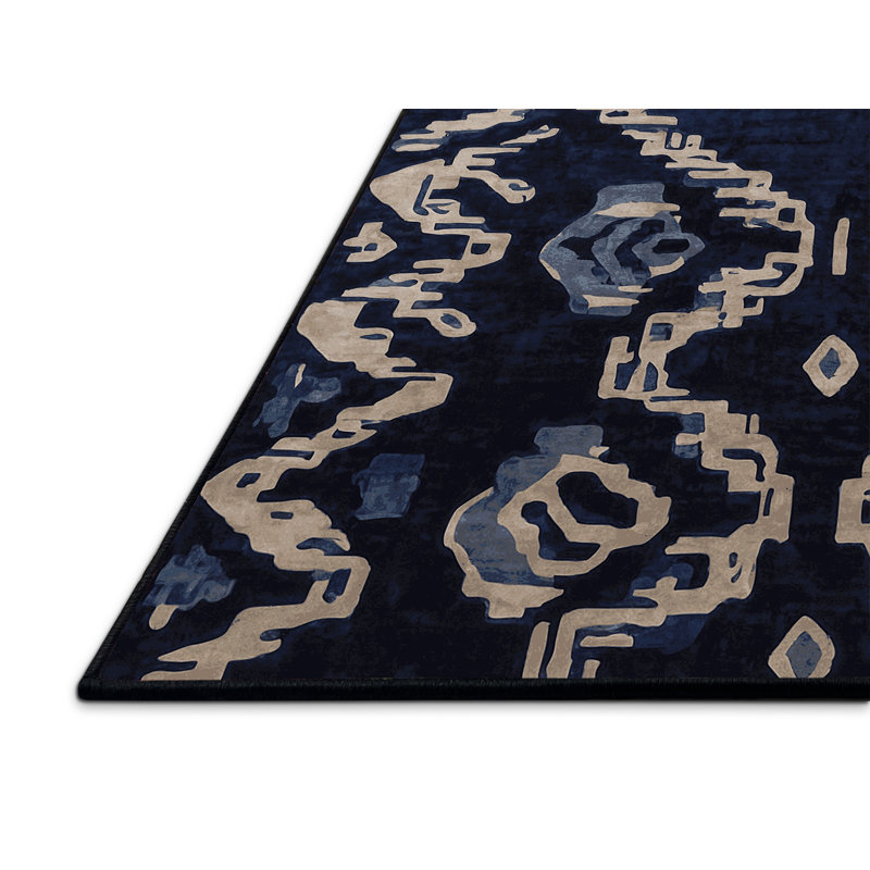 Tapis gris soyeux et moelleux, Carré 4 pi
