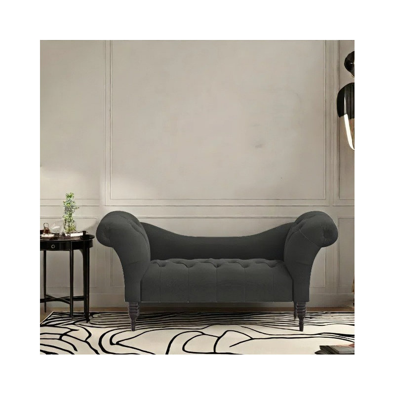 Chaise longue classique classique élégante, Gris foncé