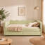 Queen Size Cozy Gingham Daybed with Two Storage Drawers, USB Port, and Wave Shaped Design-1358237054
