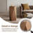 Flip-Top Bin, Tall Cylinder, Diamond-Shaped Bin, Solid Wood Frame, Mid-Century Modern Style, Suitable for a Variety of Settings