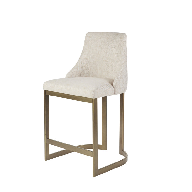 Tabouret de comptoir rembourré H 26 po avec base en métal