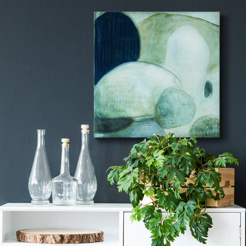 Aucune pierre non retournée - peinture sur toile tendue, H 10 po x l 10 po x P 1,5 po