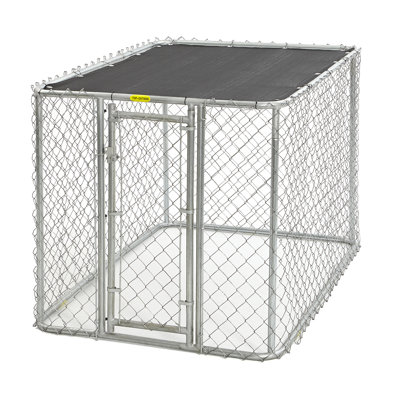 MidWest Homes for Pets Chain Link Outdoor Dog Kennel with Sunscreen