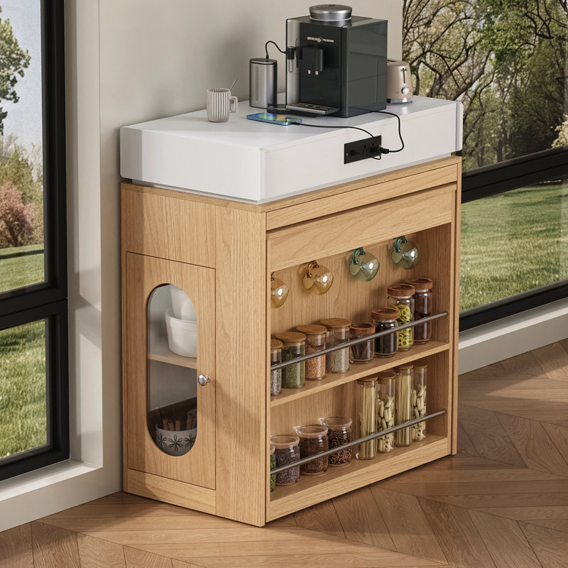 57.7" Kitchen Island With Extendable Top On Wheels, Kitchen Dining Table, Bar Table With Drawers And Power Outlet For Kitchen And Dining Room