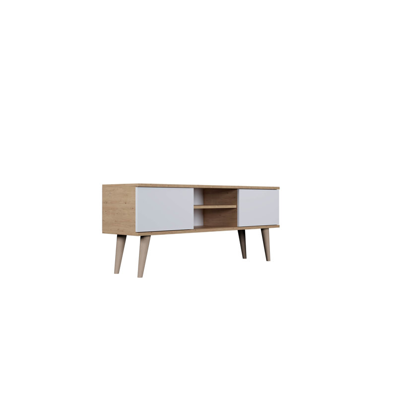 Kaylani TV Stand, 120cm W, Brown/White