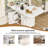 47" Wood Rolling Folding Dining Table - Small Foldable Table With Storage Space For Small Space