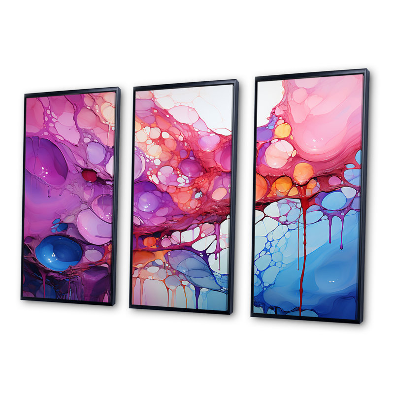 Bushong - ensemble de peinture sur toile, H 28 po x l 36 po x P 1 po, Cadre flottant noir