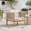 Fauteuil club d'extérieur avec structure en bois d'acacia-370932785