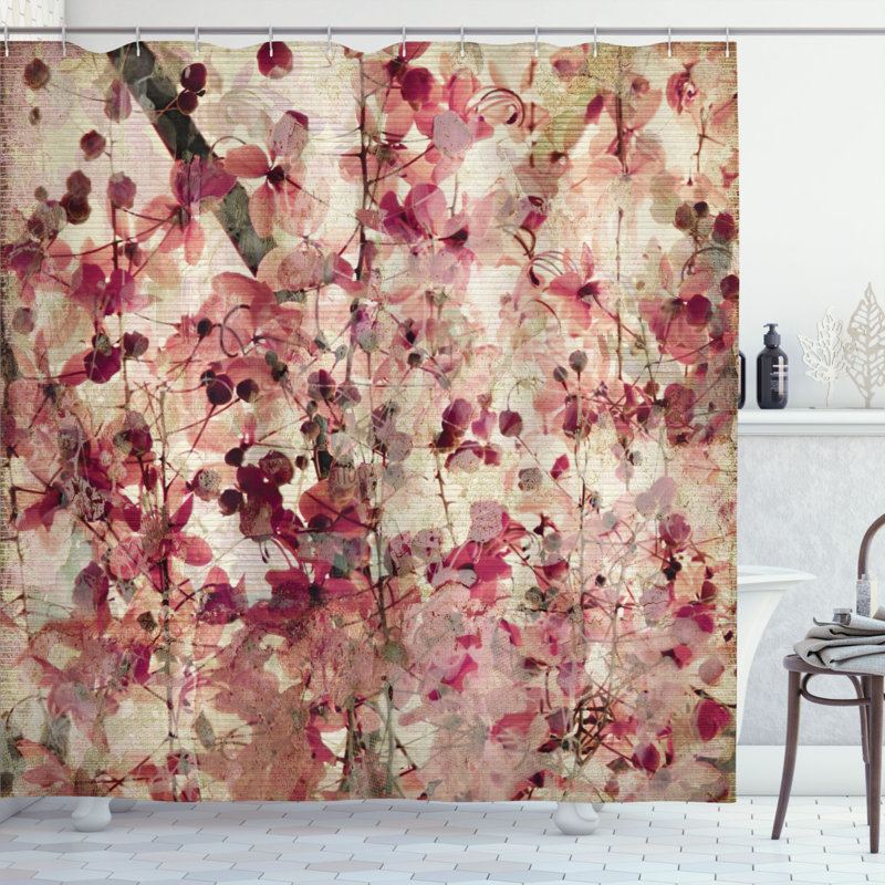 Shower Curtain with Hooks Included, 70" H x 69" W