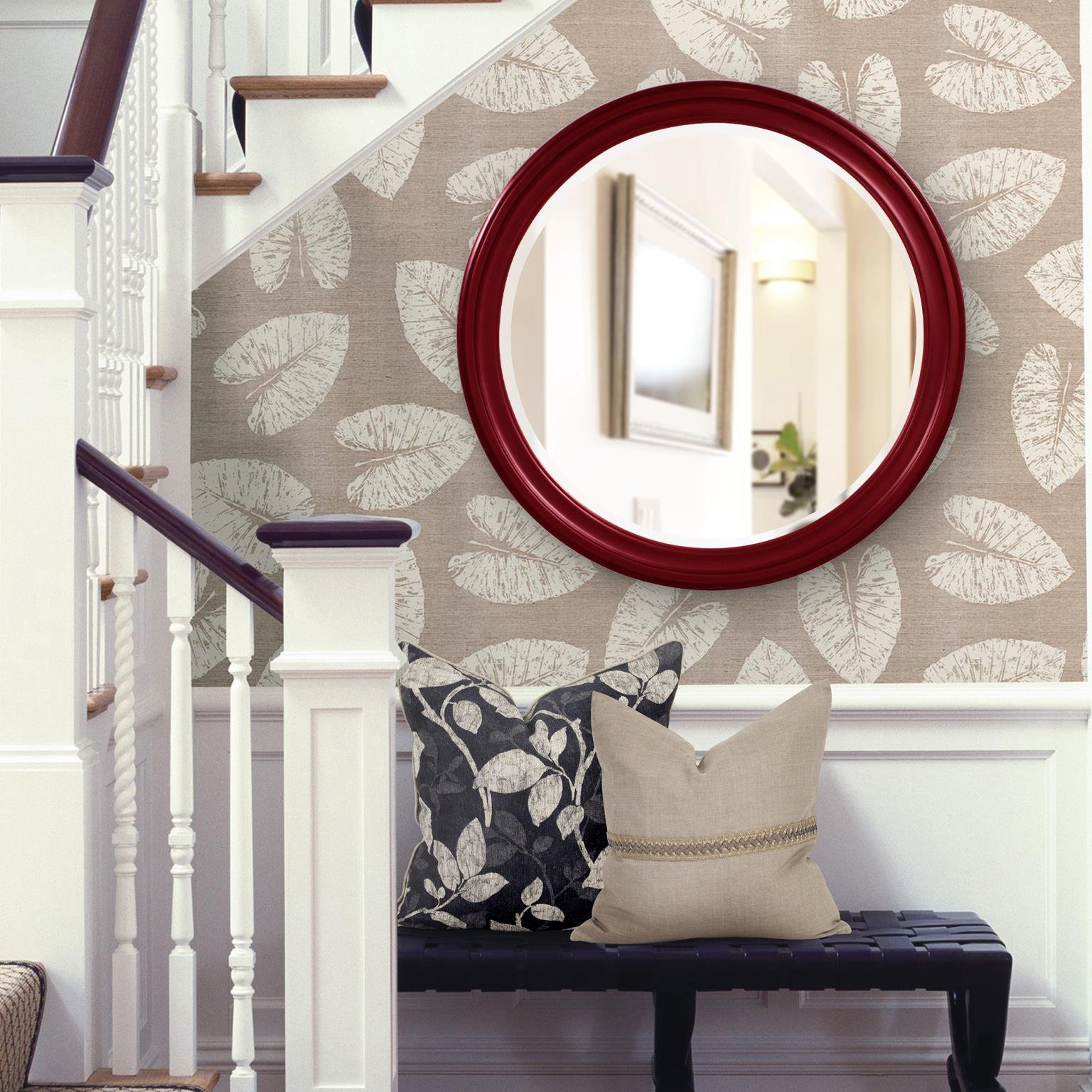 Talvi 36" Accent Mirror, Burgundy