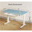 Bureau debout en verre trempé avec tiroir et crochets Omeed Home Office-447263082-446128739