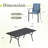 8-Person Rectangular Patio Dining Set With Stackable PVC-coated polyester Chairs-1520101119
