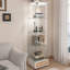 Vitrine à 1 porte / 4 tablettes, lumineuse, avec tiroirs - standard-130480568