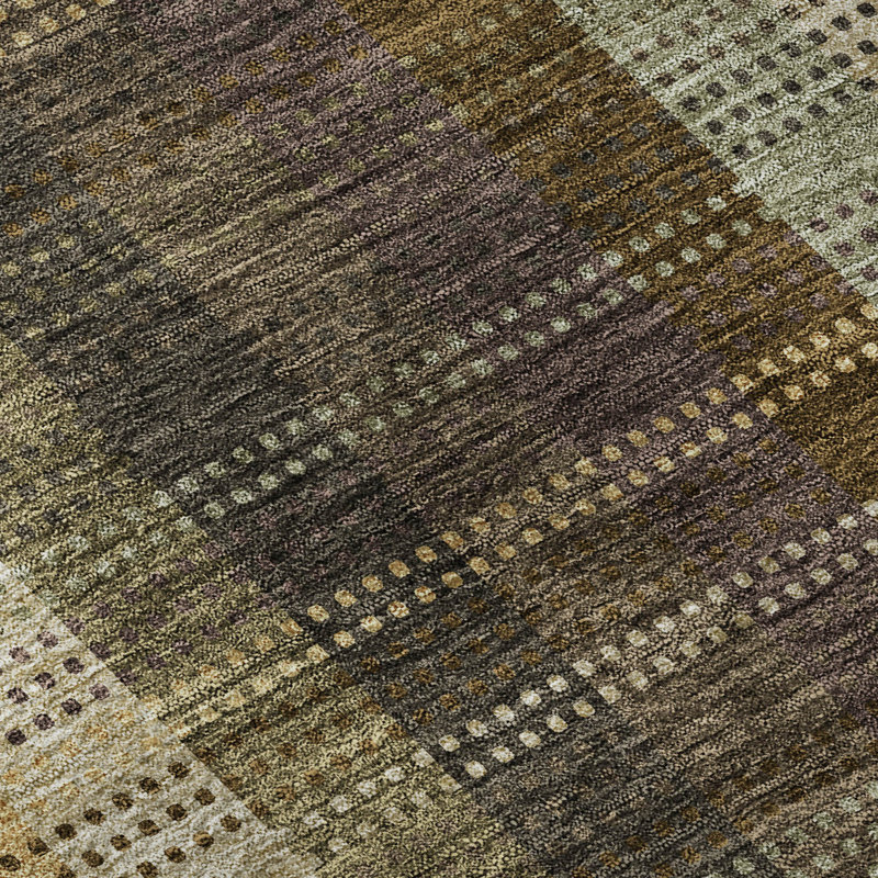 Premium Machine Washable Prisco Brown Rug, Rectangle 8' x 10'