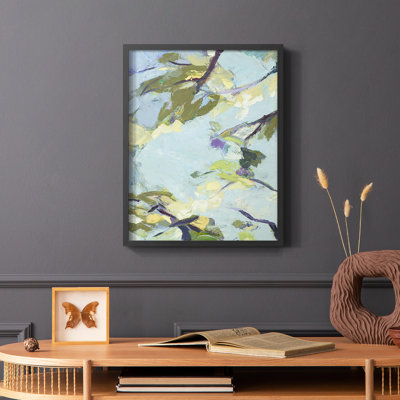 Reproduction encadrée turquoise ciel - bois massif