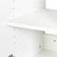 Armoire de rangement murale empilable blanche P 15,36 po x l 35,82 po x H 20,1 po, à utiliser comme buffet de salle à manger ou armoire de salle de bain supplémentaire H 20,1 po