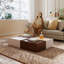 Table basse cubique avec rangement, 4 tiroirs