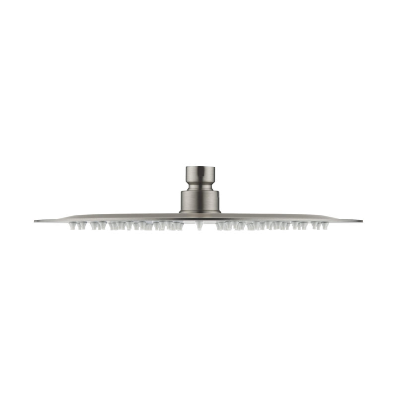 Pomme de douche circulaire à profil ultra mince en métal 10 po 1,75 gallons par minute, Nickel brossé