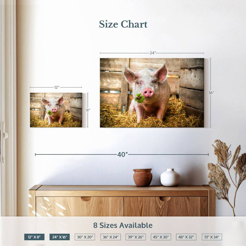 Brampt Lucky Pig, 16" H x 24" W
