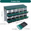 Nichoirs pour poules, poulaillers pour 10 poules pondeuses, 10 compartiments, poules pondeuses, nichoirs, cage en acier galvanisé pour poules 10 trous, vert-2080045600-2080045614
