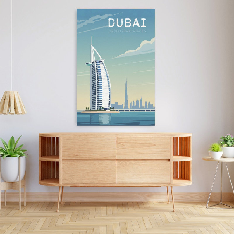 Art moderne de la ville de Dubaï, H 48 po x l 32 po